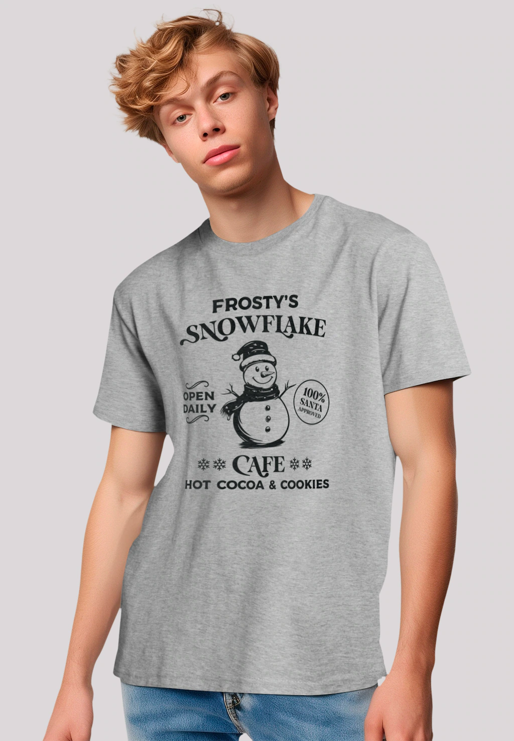 F4NT4STIC T-Shirt "Frostys Snowflake Cafe Retro Weihnachten", Premium Quali günstig online kaufen