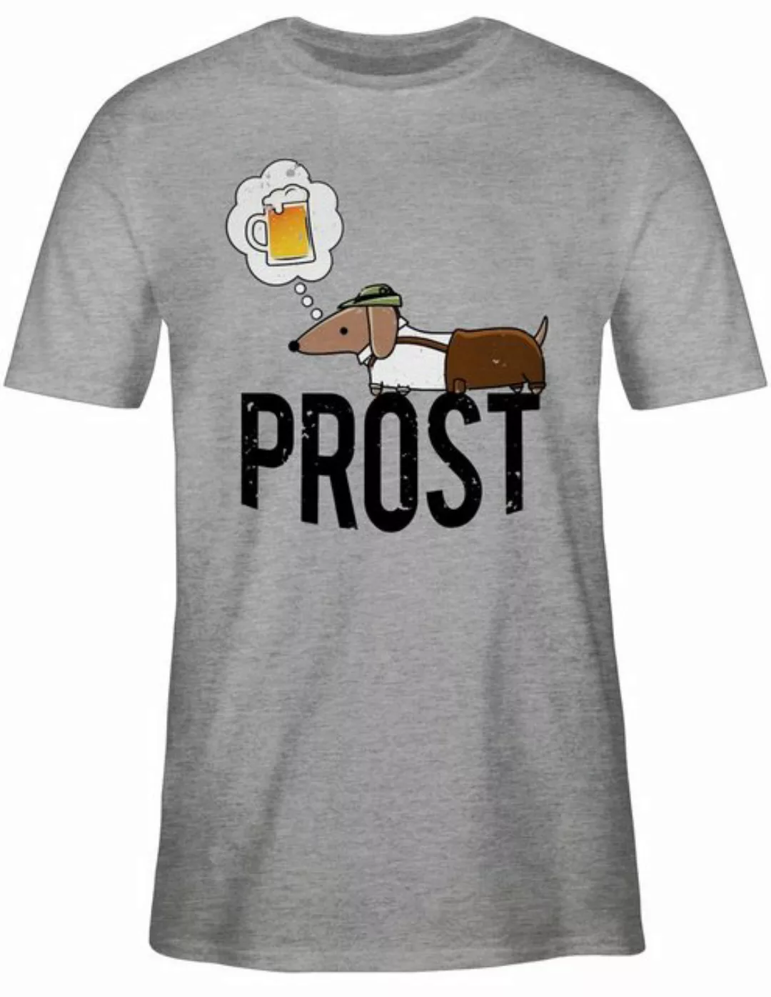 Shirtracer T-Shirt Prost mit Dackel und Bier Vintage Mode für Oktoberfest H günstig online kaufen