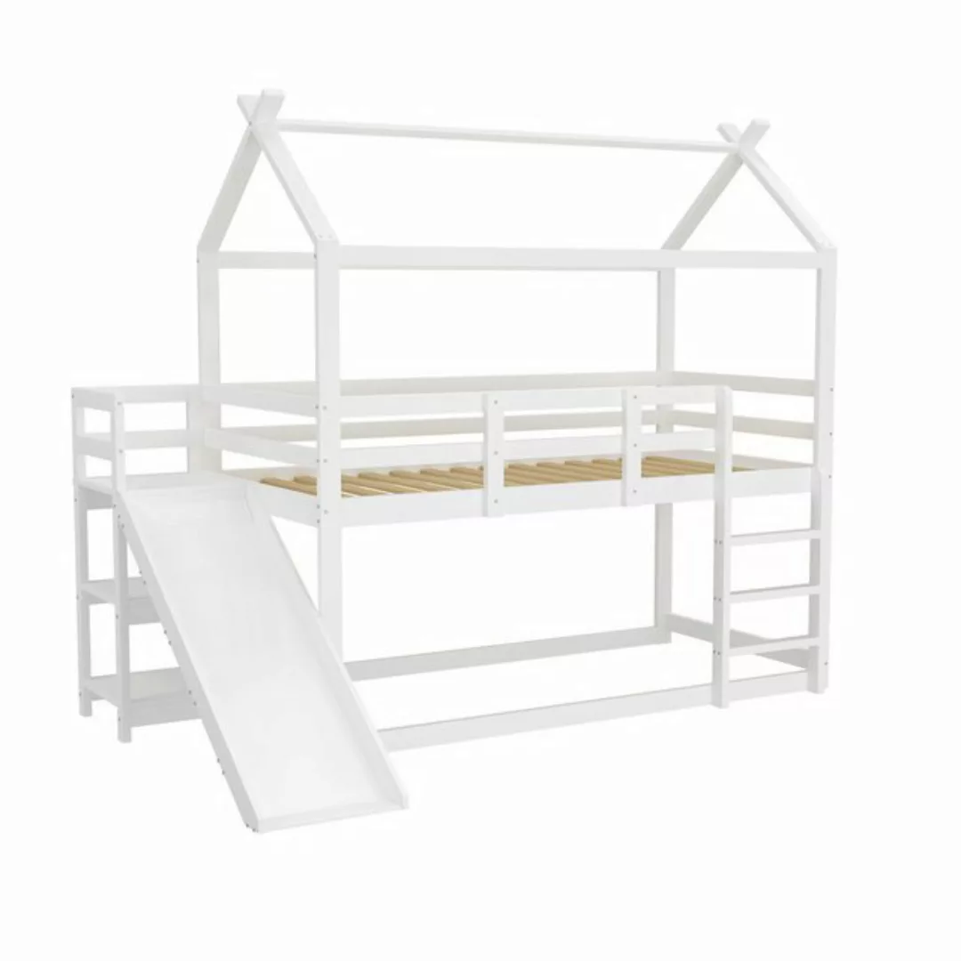 Gotagee Kinderbett Etagenbett 90x200 cm Hochbett Ablagefläche Massivholz fl günstig online kaufen