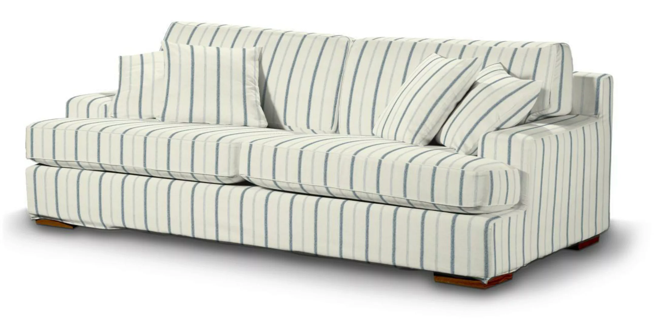 Bezug für Göteborg Sofa, creme- blau gestreift, Bezug für Göteborg, Avinon günstig online kaufen