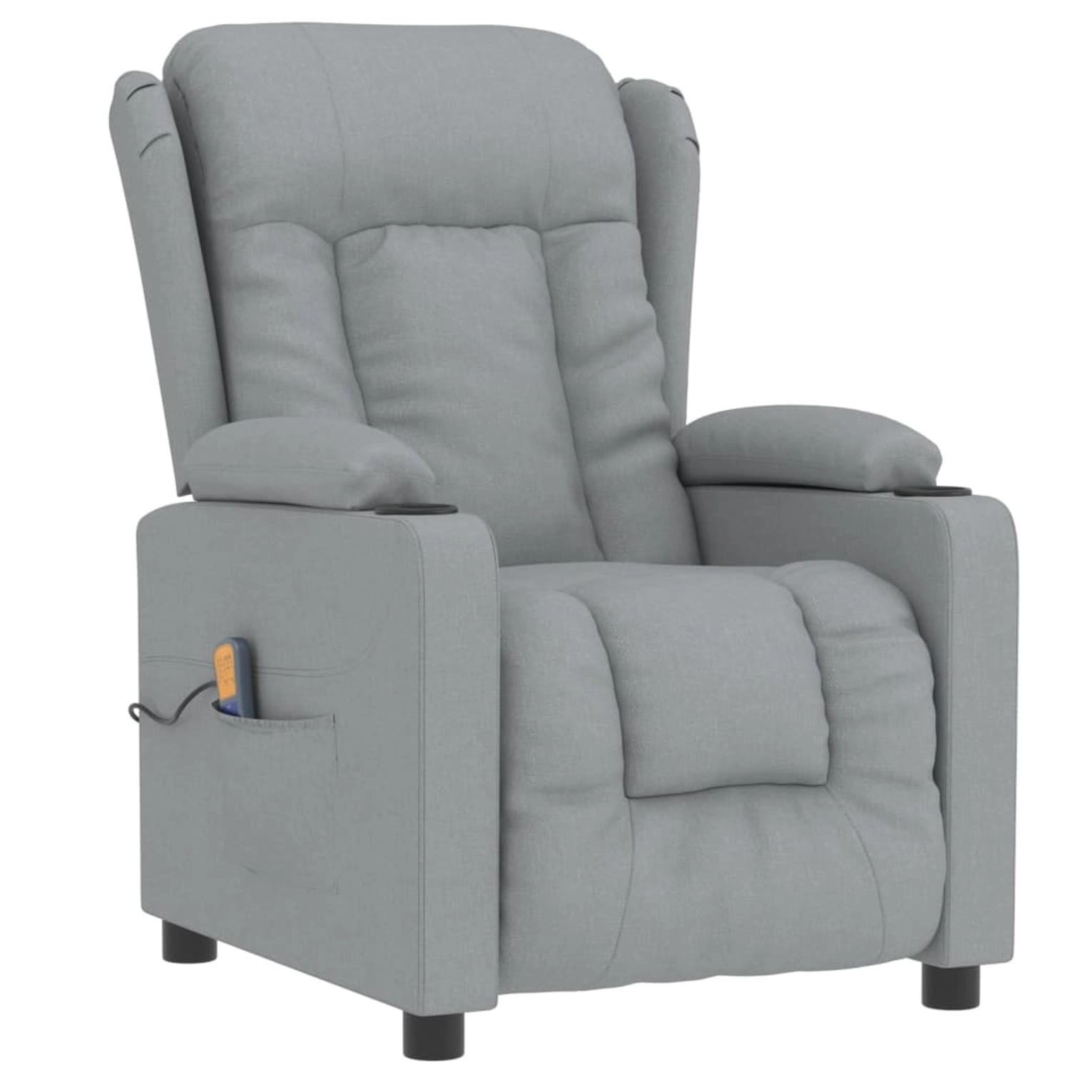 vidaXL Massagesessel Hellgrau Stoff Modell 19 günstig online kaufen