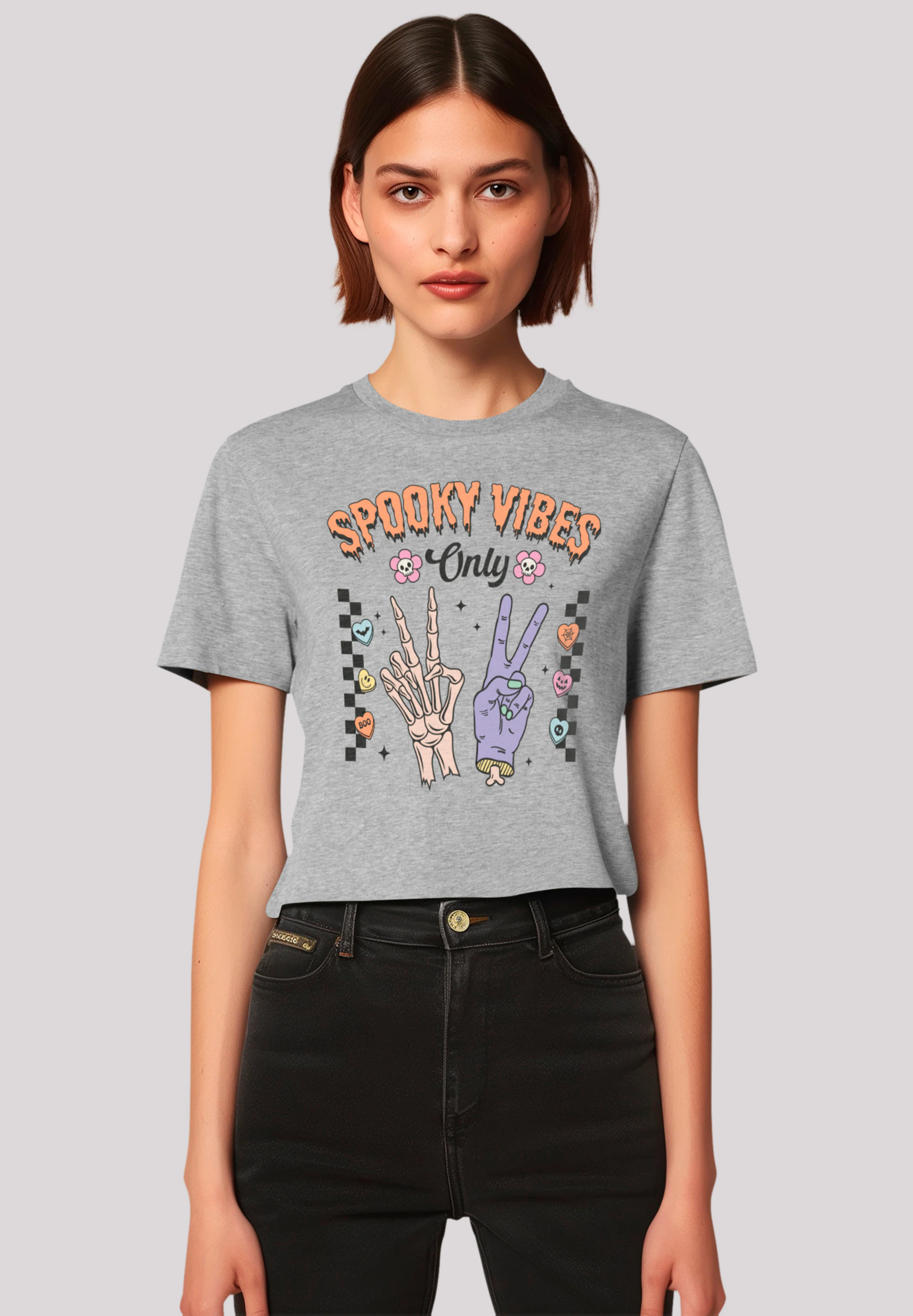 F4NT4STIC T-Shirt "Retro Halloween Spooky Vibes Only", Premium Qualität, Un günstig online kaufen