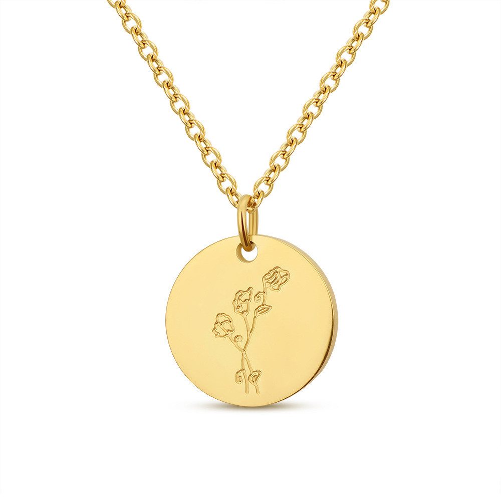 The Beauty House Edelstahlkette Geburtsblumen Halskette günstig online kaufen