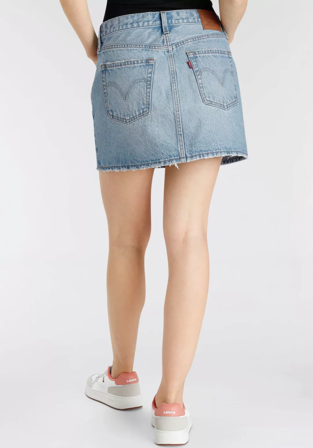 Levis Jeansrock "ICON SKIRT", mit Used-Effekten und ausgefransten Kanten günstig online kaufen