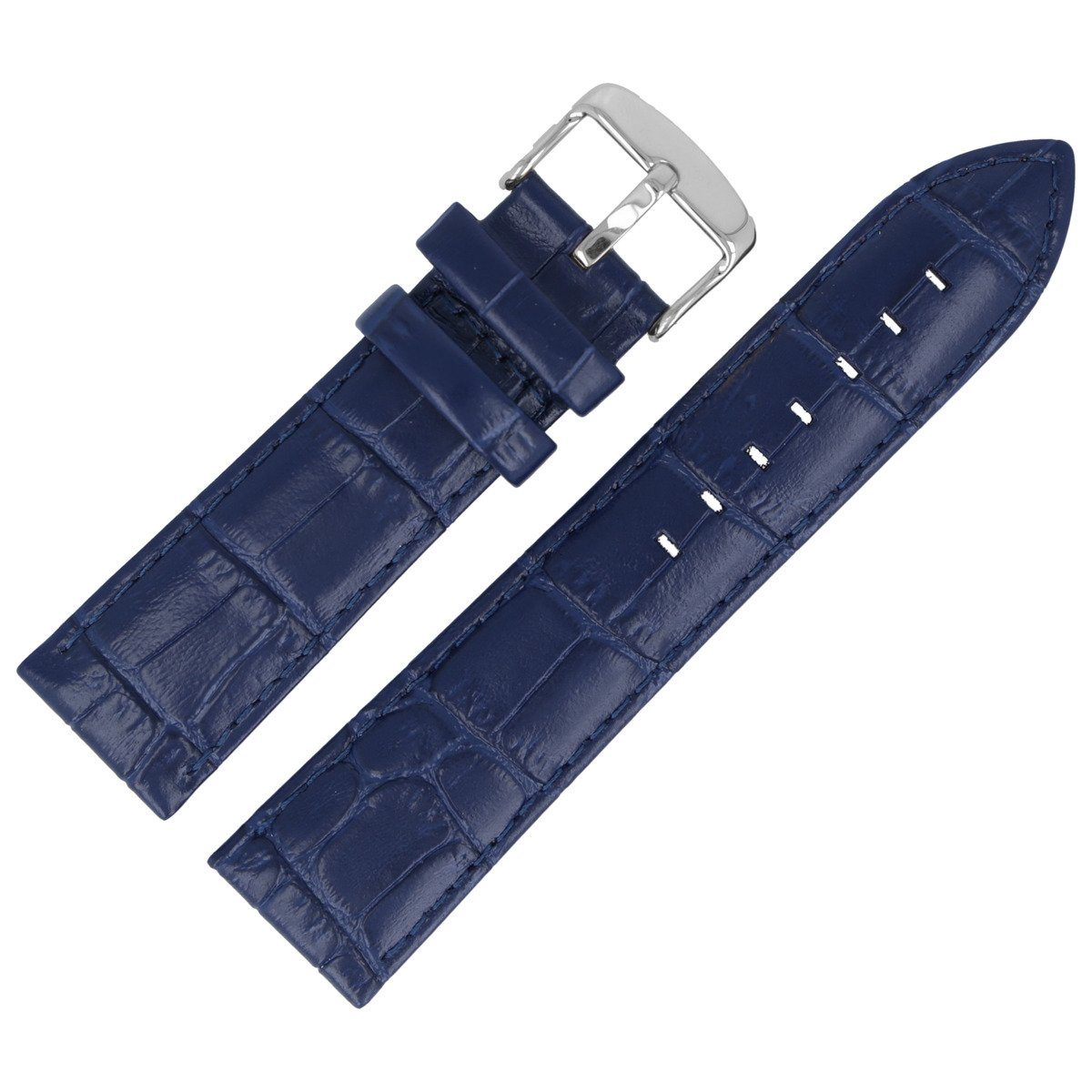 MARBURGER Uhrenarmband 22mm Leder Alligator Prägung günstig online kaufen