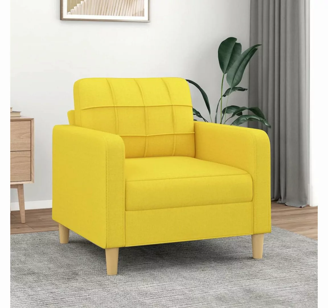 vidaXL Sofa Sofa/ 2-Sitzer/ 3-Sitzer Stoff, 60 cm, Gelb günstig online kaufen