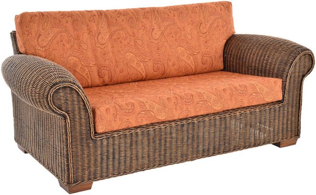 Krines Home Loungesofa Rattansofa Lounge Liegesofa Wohnzimmer Couch Rattan günstig online kaufen