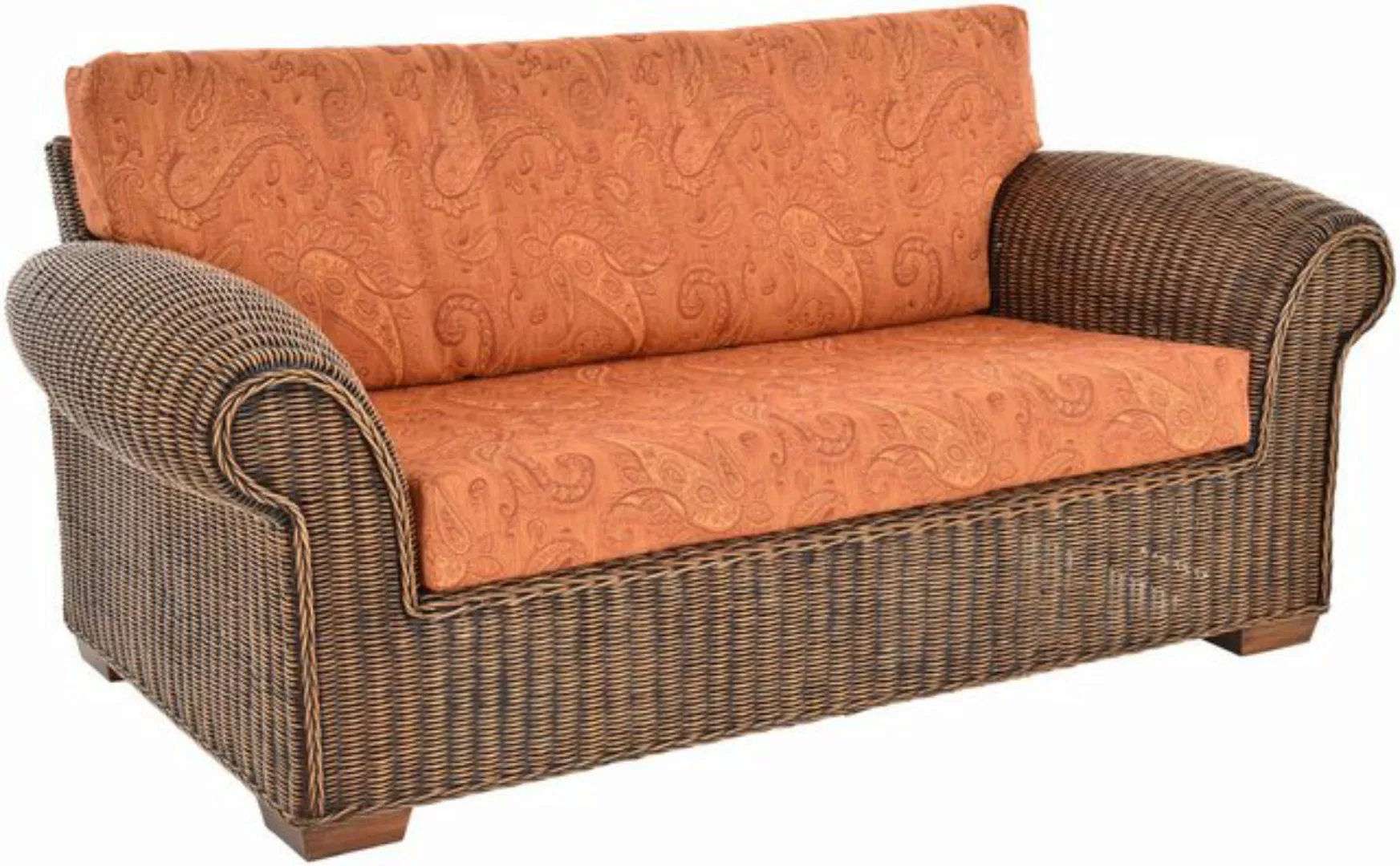 Krines Home Loungesofa Rattansofa Lounge Liegesofa Wohnzimmer Couch Rattan günstig online kaufen