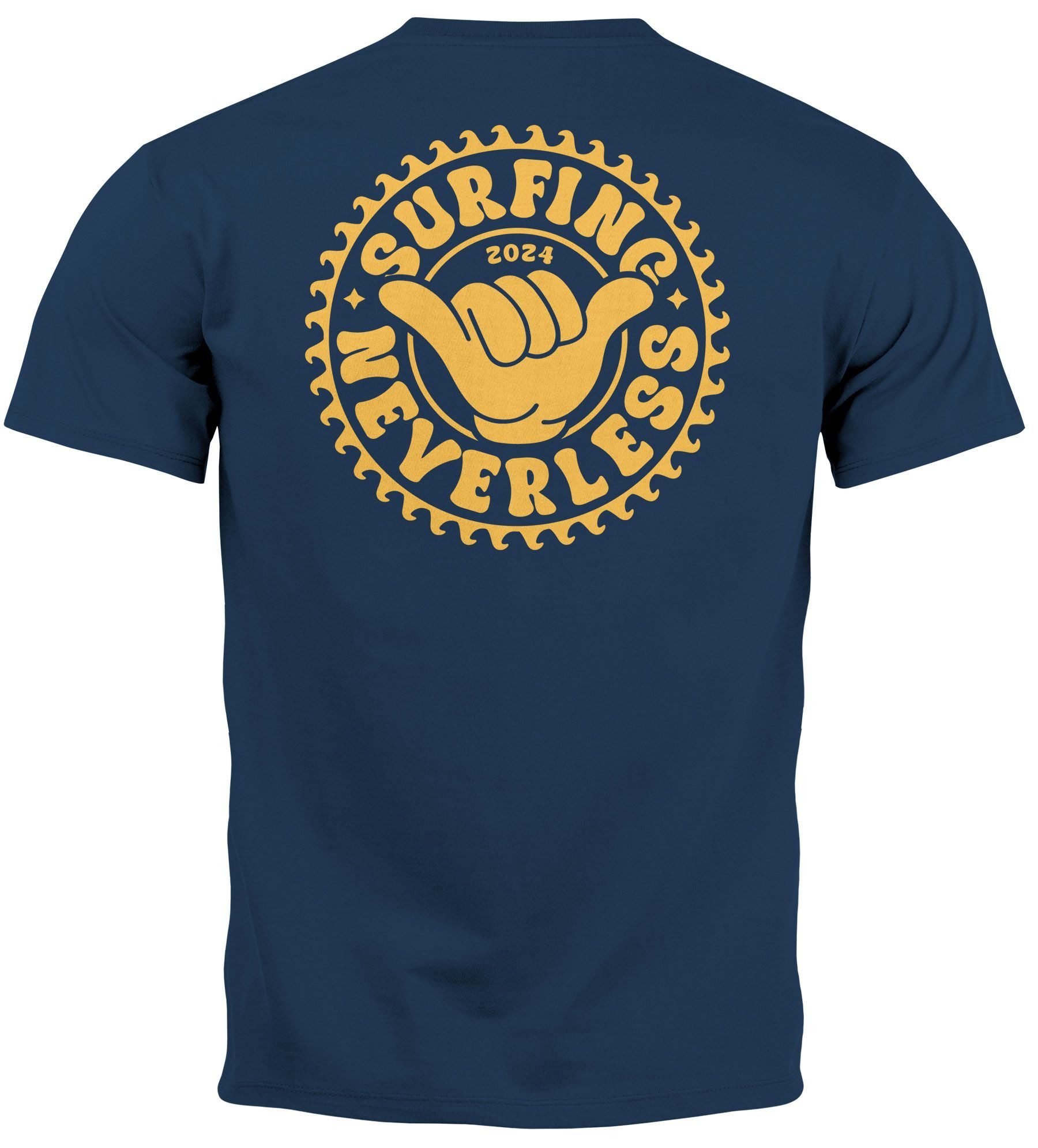 Neverless Print-Shirt Herren T-Shirt Surfing Surfer günstig online kaufen
