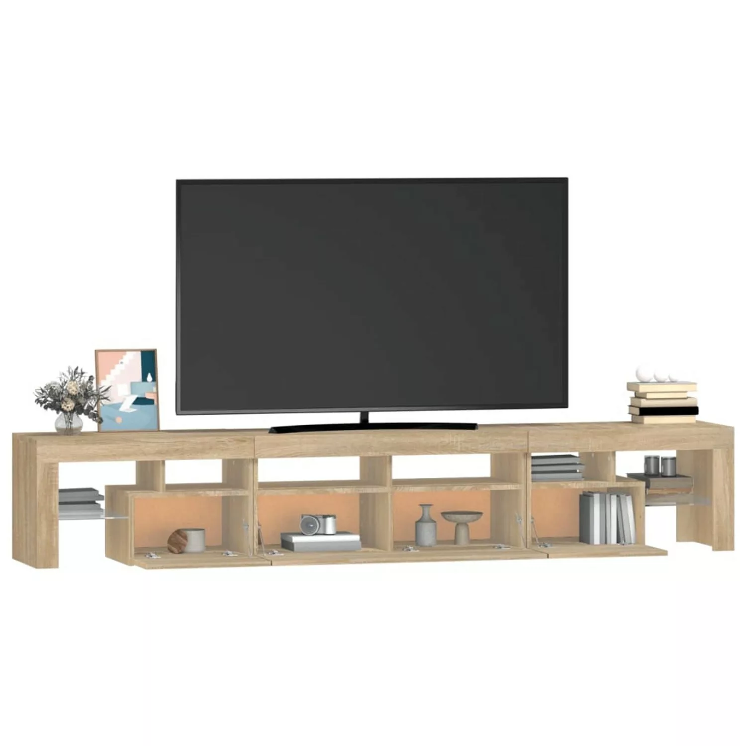 vidaXL TV-Schrank mit LED-Leuchten Sonoma-Eiche 230x36,5x40 cm günstig online kaufen