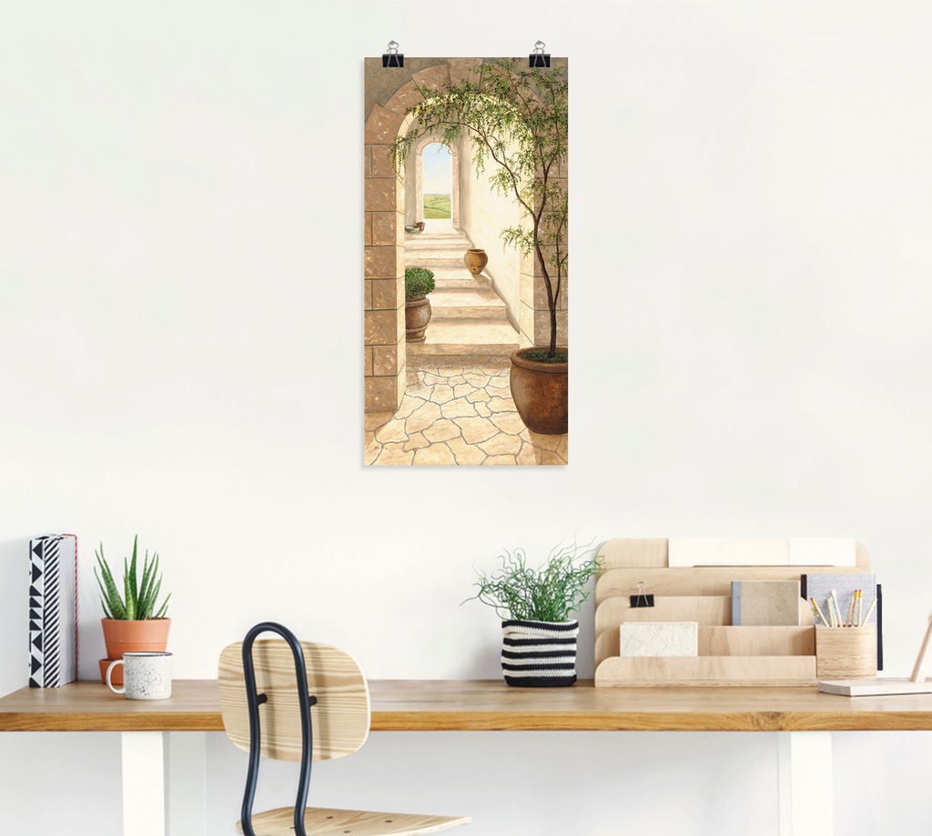 Artland Wandbild »Toskanischer Durchgang«, Fenster & Türen, (1 St.), als Al günstig online kaufen
