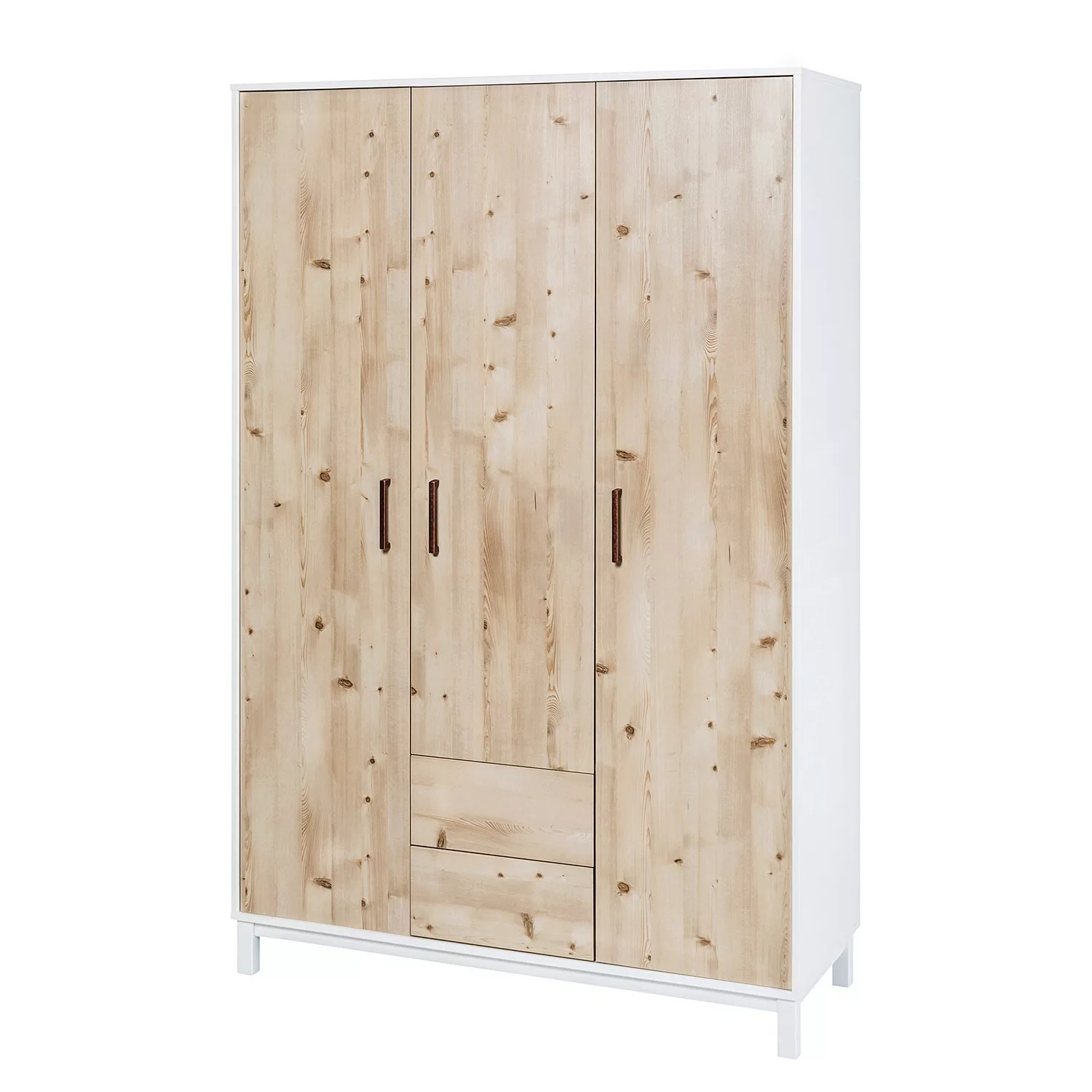 Schardt Kleiderschrank Timber Pinie, 3-türig, weiß/grau lackiert, Holznachb günstig online kaufen