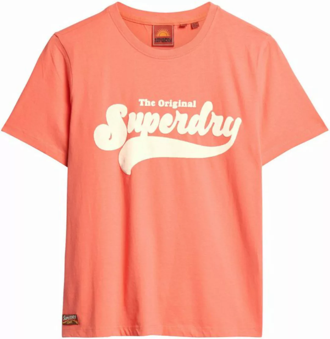 Superdry Print-Shirt RETRO FLOCK RELAXED T SHIRT günstig online kaufen