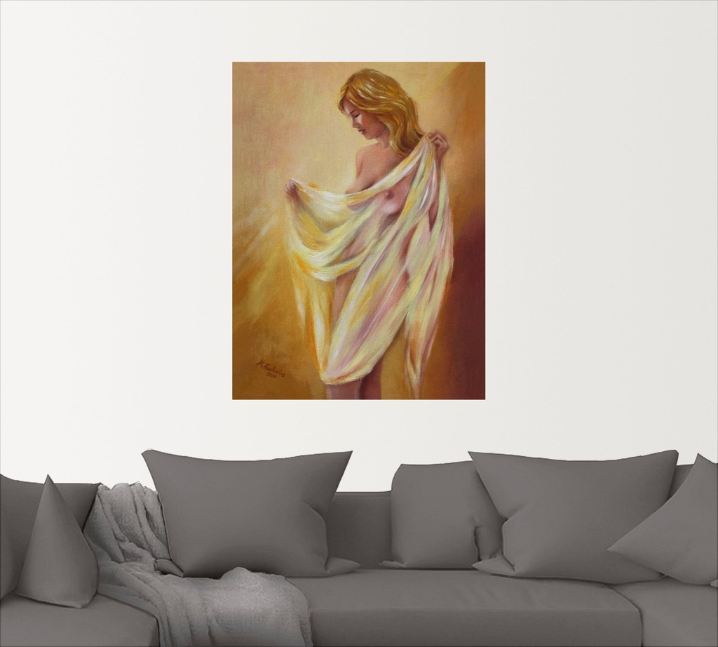 Artland Wandbild "Akt mit Tuch", Frau, (1 St.), als Leinwandbild, Poster, W günstig online kaufen