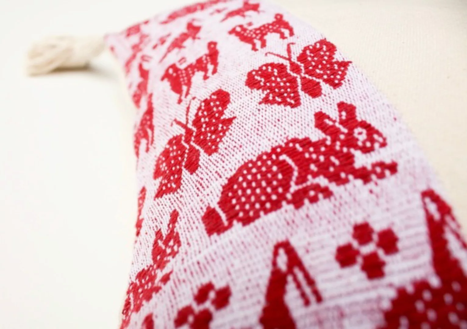 "Terremotas Collection" Handgewebte Rotes Kissenbezug Aus Mexiko günstig online kaufen