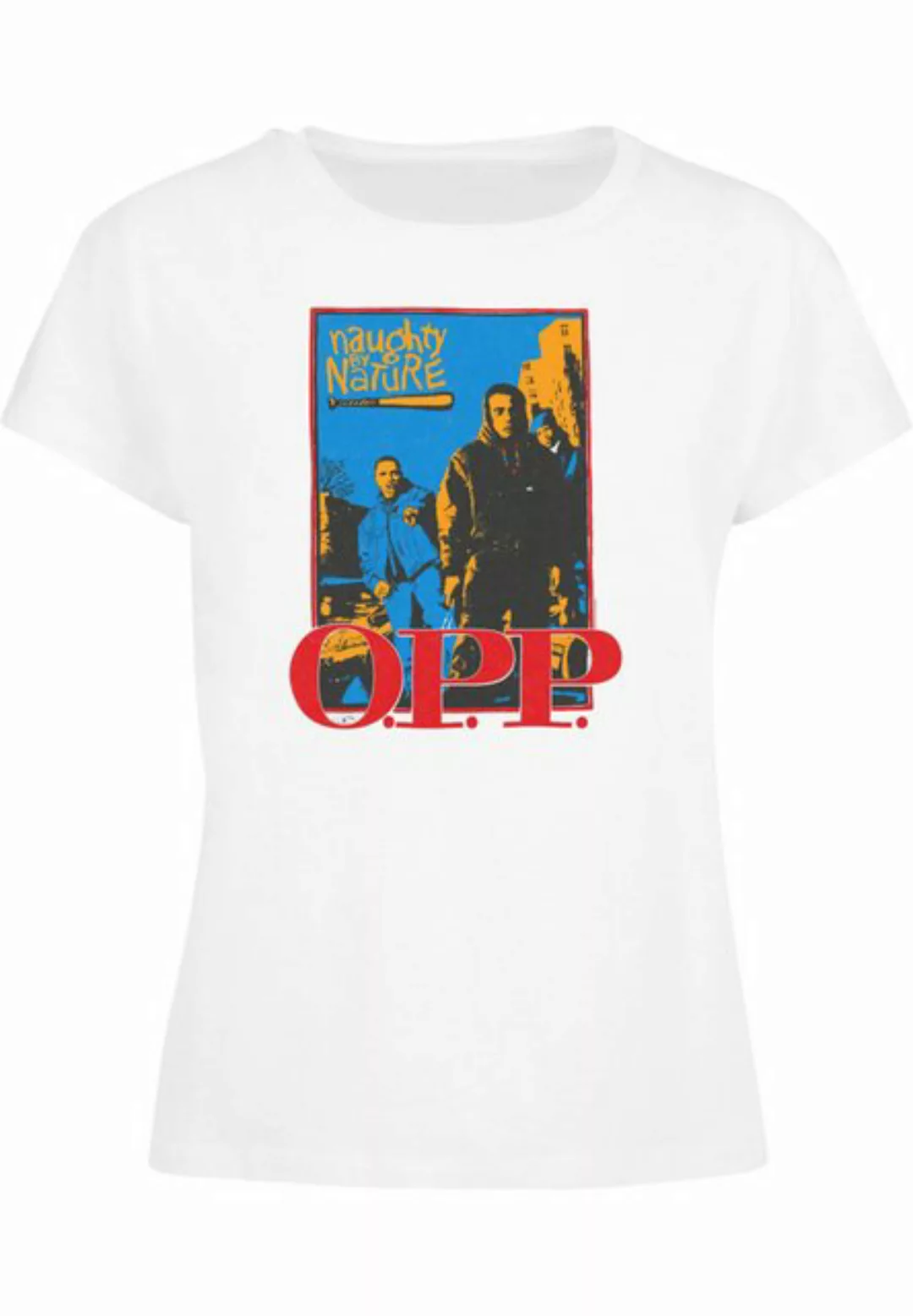 Merchcode T-Shirt Merchcode Damen Ladies Naughty By Nature - OPP Vint Box T günstig online kaufen