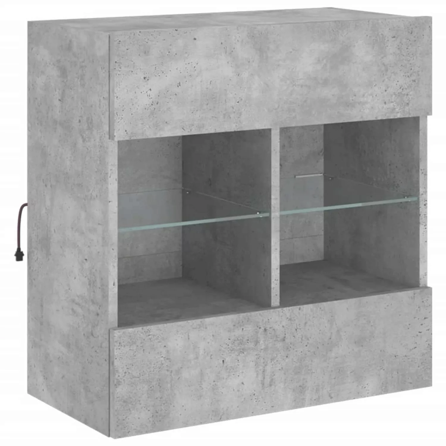 VidaXL TV-Wandschrank mit LED-Leuchten Betongrau 58,5x30x60,5 cm günstig online kaufen