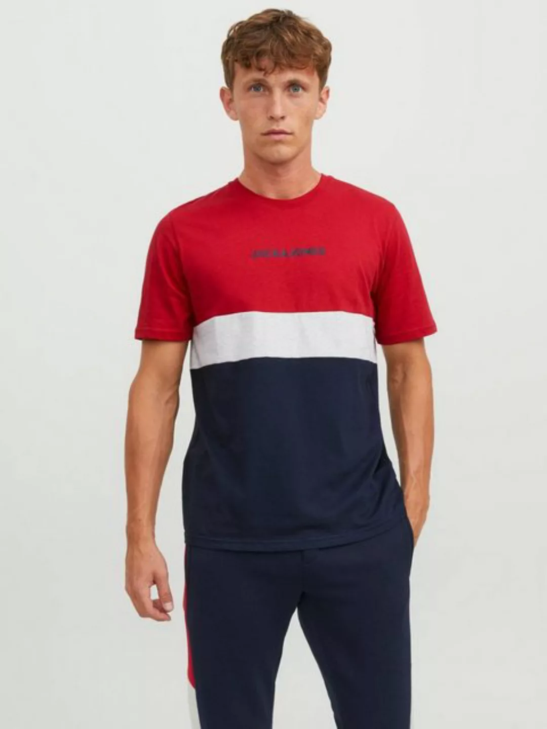 Jack & Jones Rundhalsshirt JJEREID BLOCKING TEE SS NOOS günstig online kaufen