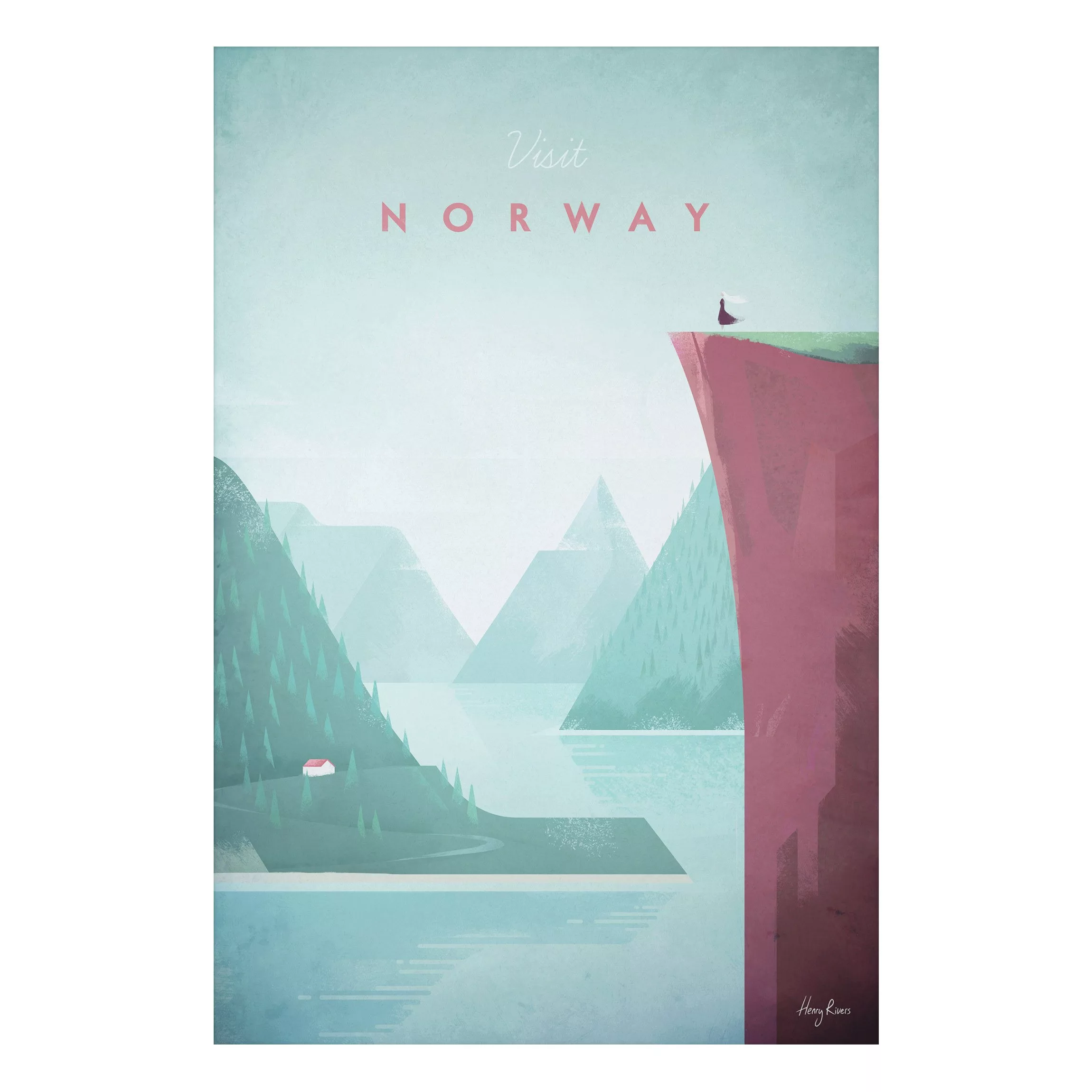 Alu-Dibond Bild Natur & Landschaft - Hochformat 2:3 Reiseposter - Norwegen günstig online kaufen
