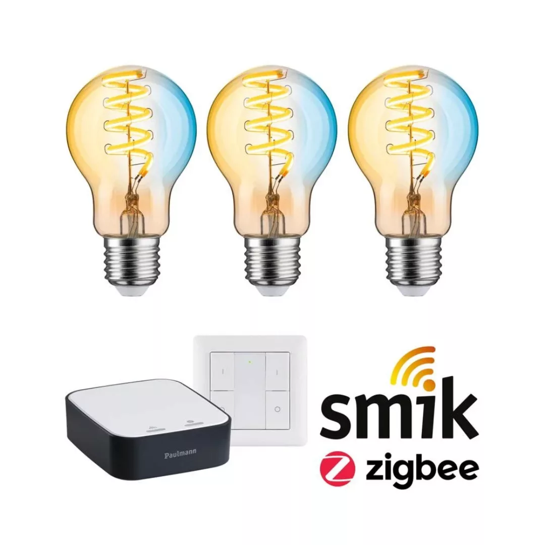 Smartes Zigbee 3.0 LED Starter Set Smik E27 - Birne A60 3x 7,5W 600lm tunab günstig online kaufen