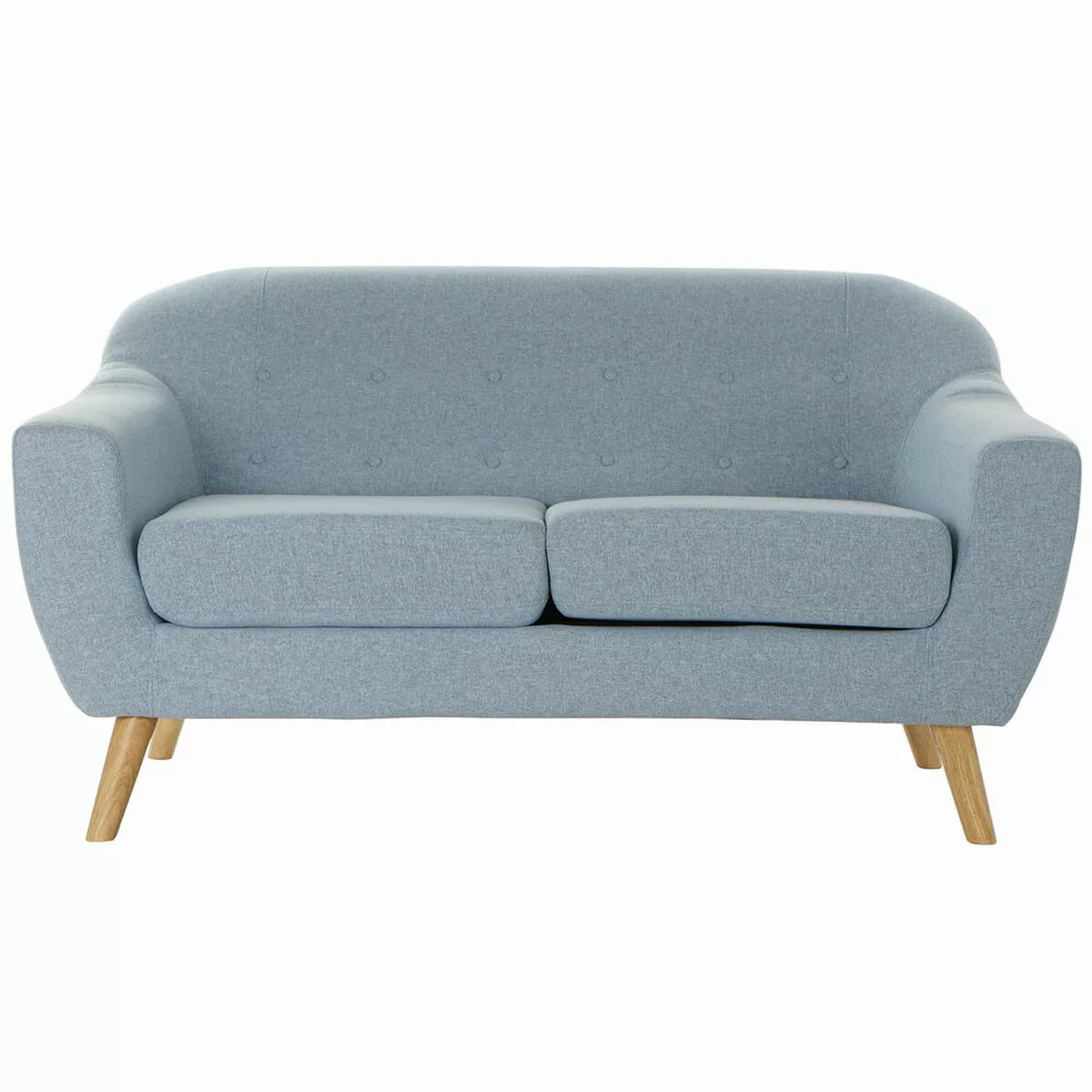 Zweisitzer-sofa Dkd Home Decor Polyester Kautschukholz Himmelsblau (146 X 8 günstig online kaufen