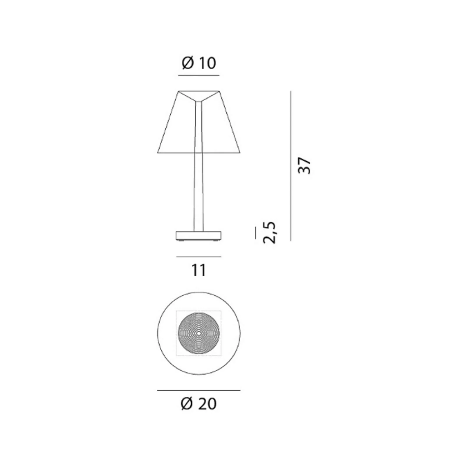 Rotaliana Dina T1 LED-Tischleuchte weiß/creme günstig online kaufen