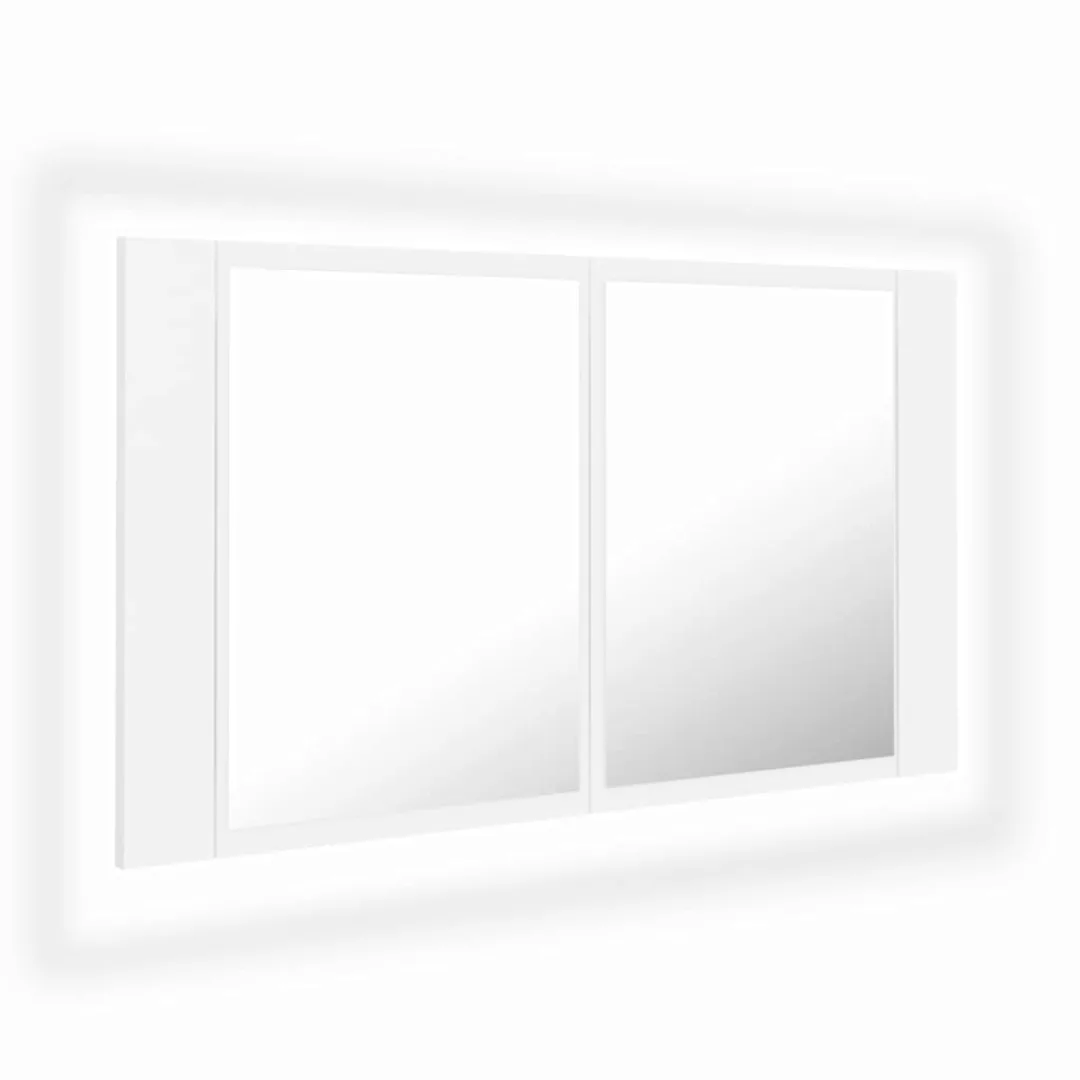 Led-bad-spiegelschrank Weiß 80x12x45 Cm günstig online kaufen