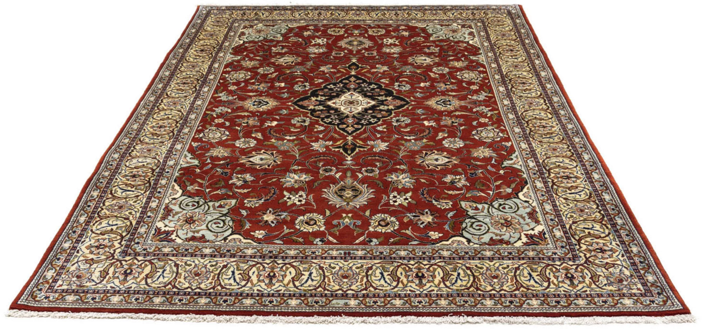 morgenland Wollteppich »Kaschmar Blumenmuster Beige 295 x 195 cm«, rechteck günstig online kaufen