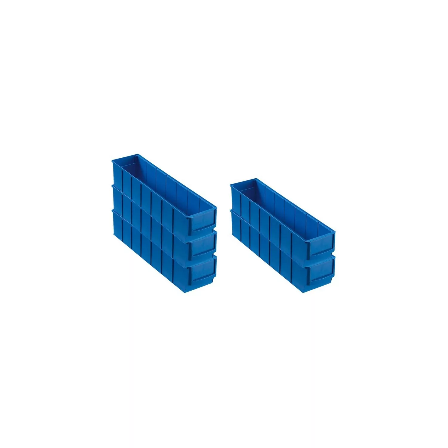 PROREGAL SparSet 5x Blaue Indurstriebox 400 S HxBxT 8,1 x 9,1 x 40 cm 22 Li günstig online kaufen