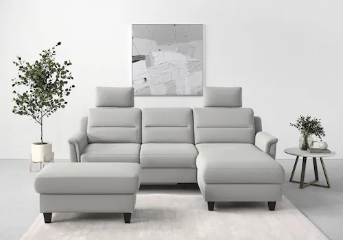 sit&more Ecksofa "Farö L-Form", inklusive Federkern, wahlweise mit Bettfunk günstig online kaufen