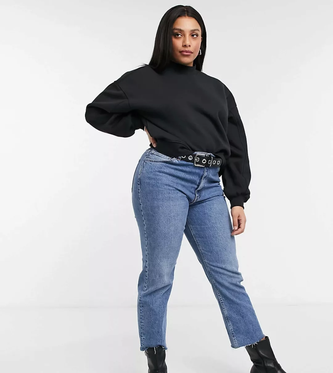 Dr Denim Plus – Langärmliges Sweatshirt in Schwarz günstig online kaufen