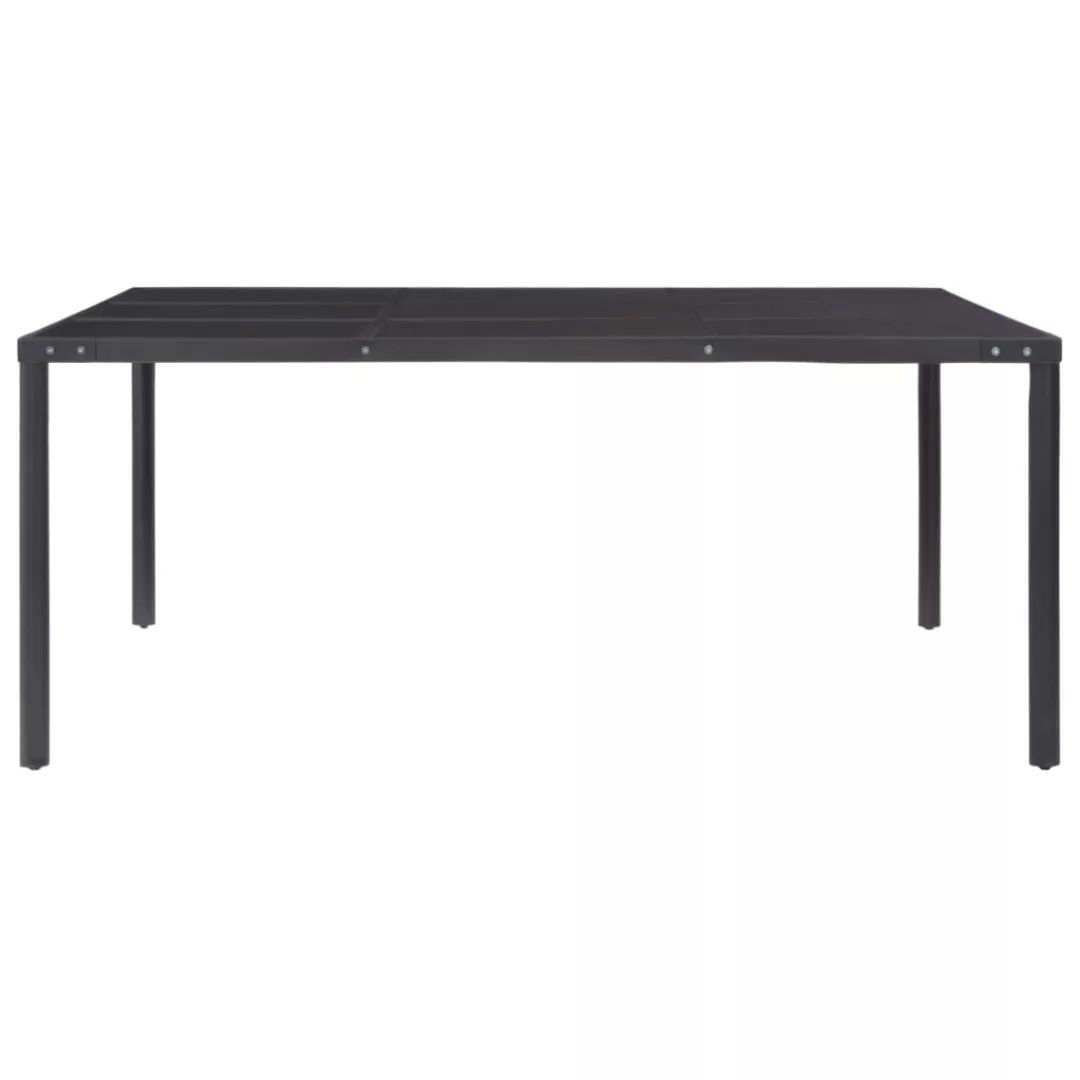 Gartentisch Schwarz 170x170x74,5 Cm Stahl Und Glas günstig online kaufen