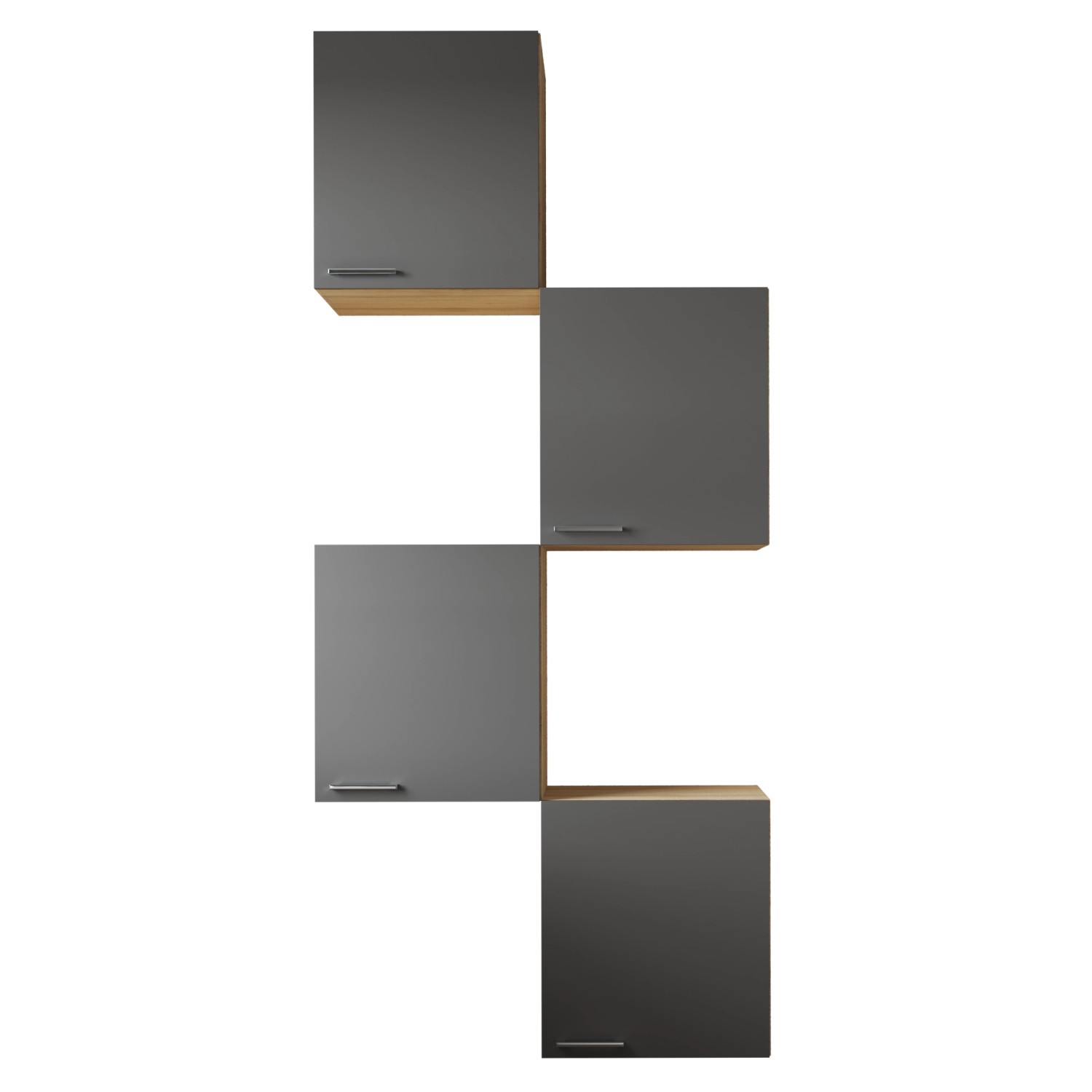 Respekta Küchenmöbel-Set 7 Merle 100 cm Grau günstig online kaufen