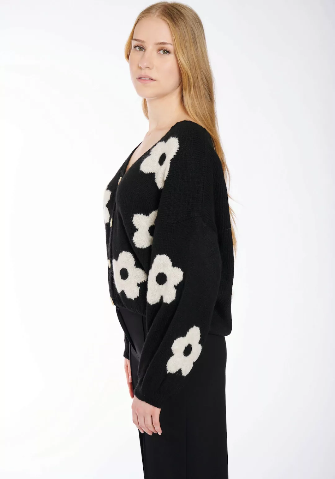 HaILY’S Strickjacke "LS A CD Fl44ower" günstig online kaufen