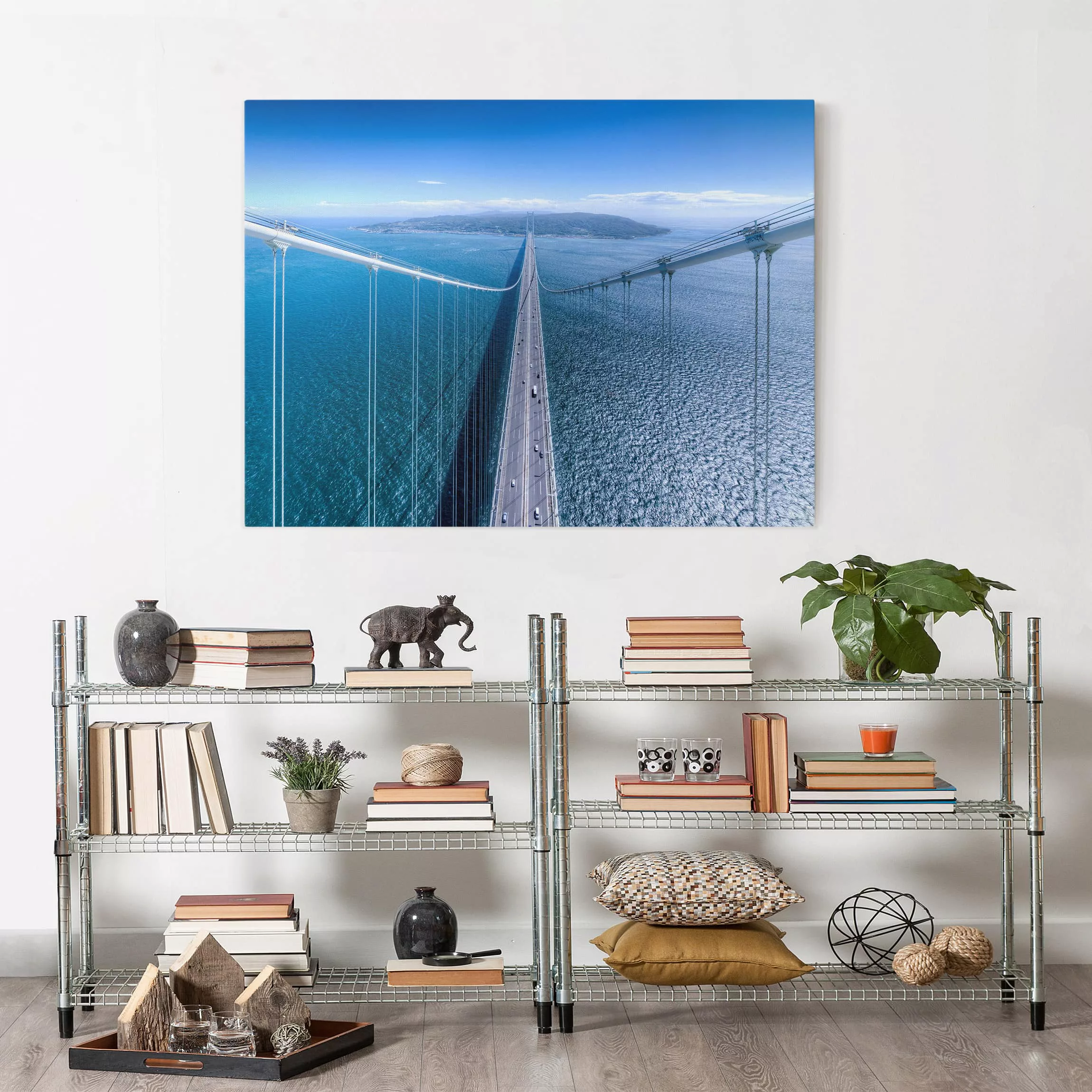 Leinwandbild Architektur & Skyline - Querformat Brücke zur Insel günstig online kaufen