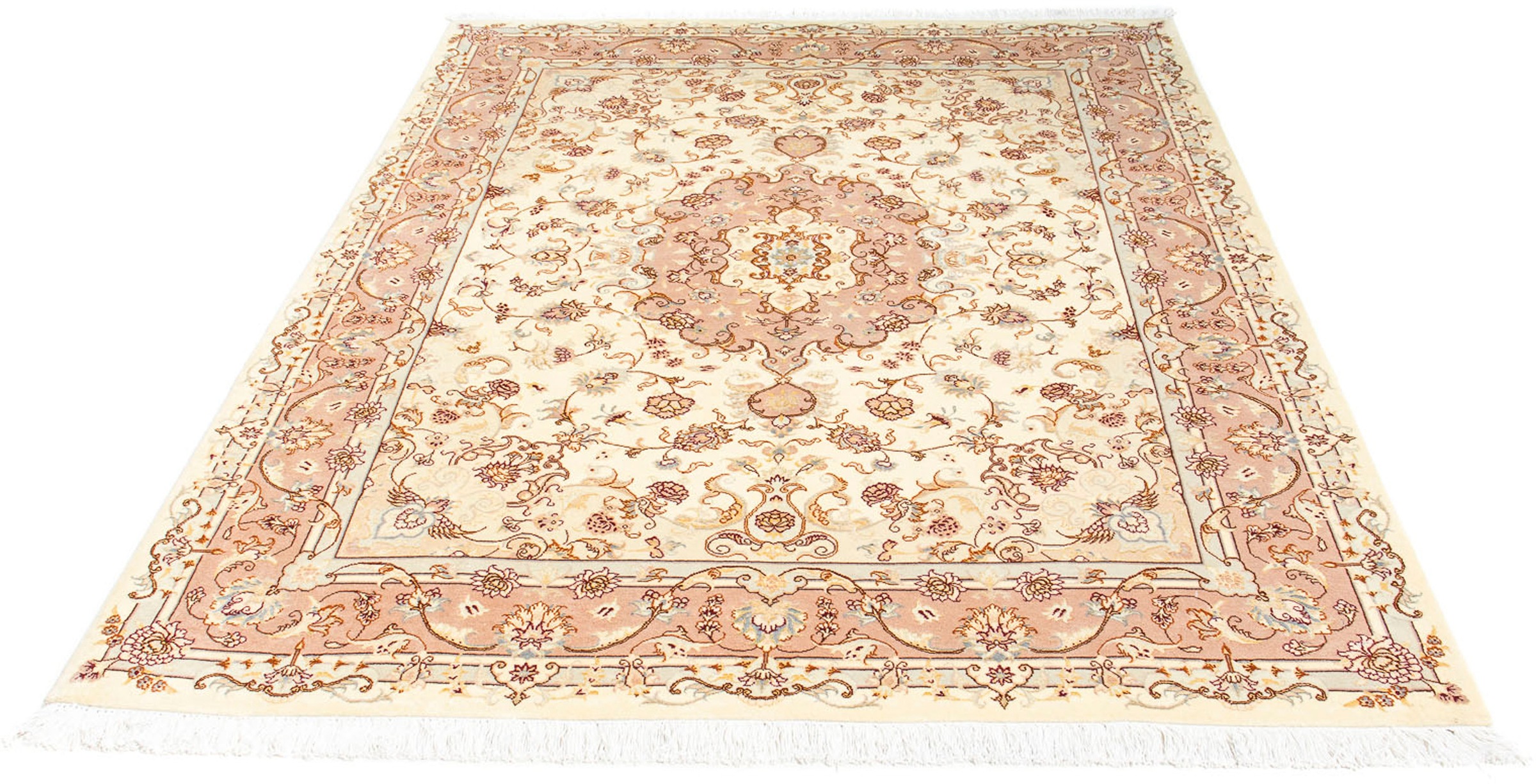 morgenland Orientteppich »Perser - Täbriz - Royal - 196 x 149 cm - beige«, günstig online kaufen