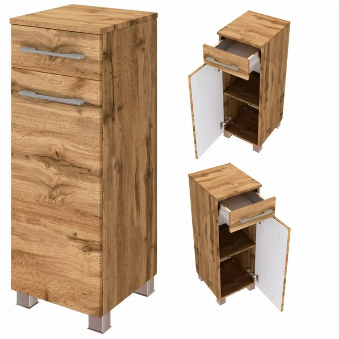 Lomadox Unterschrank Badezimmer Schrank Eiche modern Seitenschrank Badschra günstig online kaufen