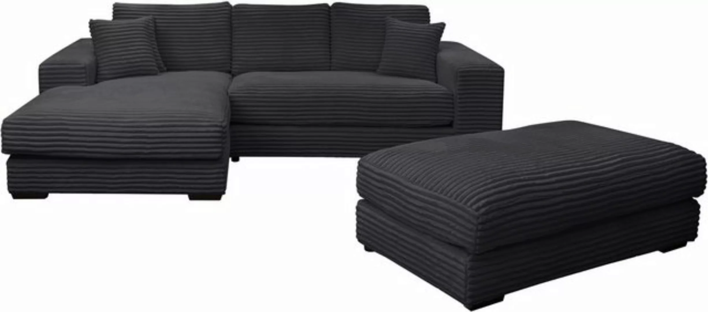 WERK2 Polstergarnitur Eden L-Form + Hocker, (Set), Design Ecksofa + Hocker günstig online kaufen