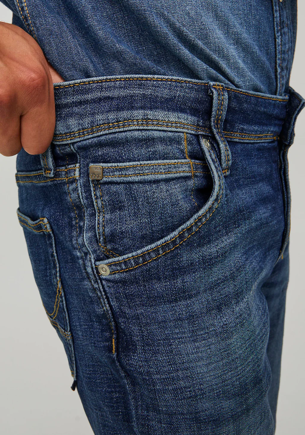 Jack & Jones Slim-fit-Jeans "JJIGLENN – Slim-Fit-Jeans mit niedriger Leibhö günstig online kaufen