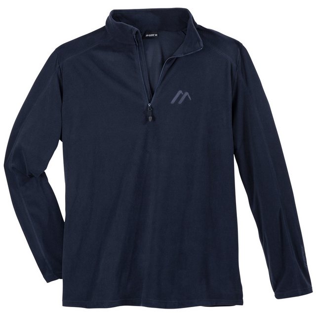 Maier Sports Langarmshirt Maier Sports Fleece-Rolli Übergröße navy günstig online kaufen