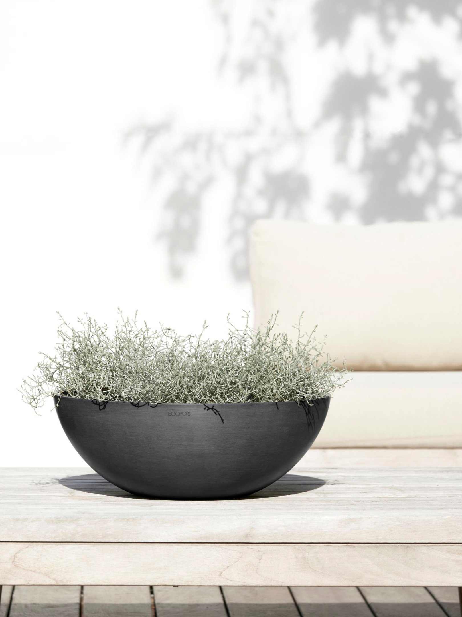 ECOPOTS Blumentopf Vienna 50 Dunkelgrau, für günstig online kaufen
