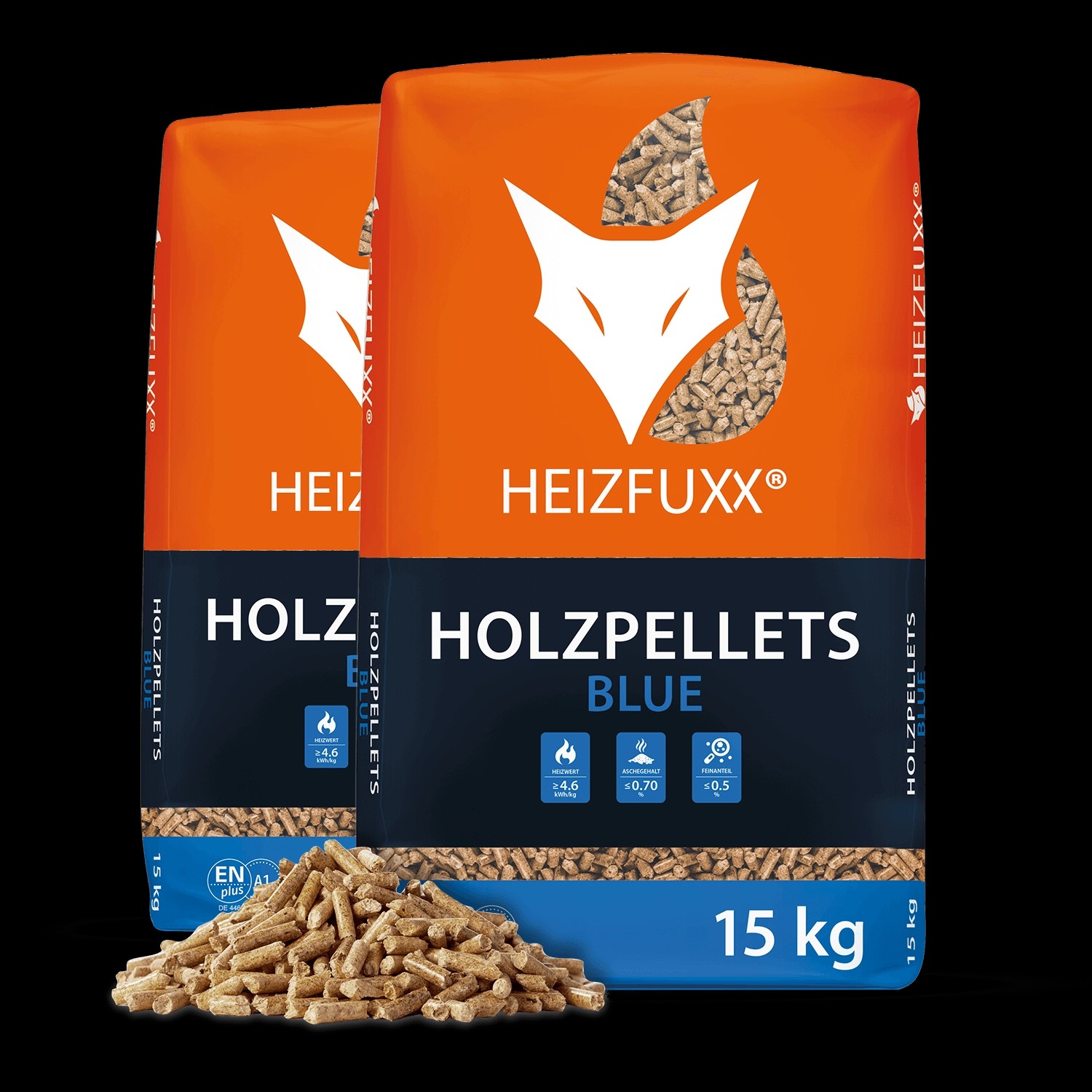 Heizfuxx Holzpellets Blue 15kg x 2 Sack 30kg günstig online kaufen