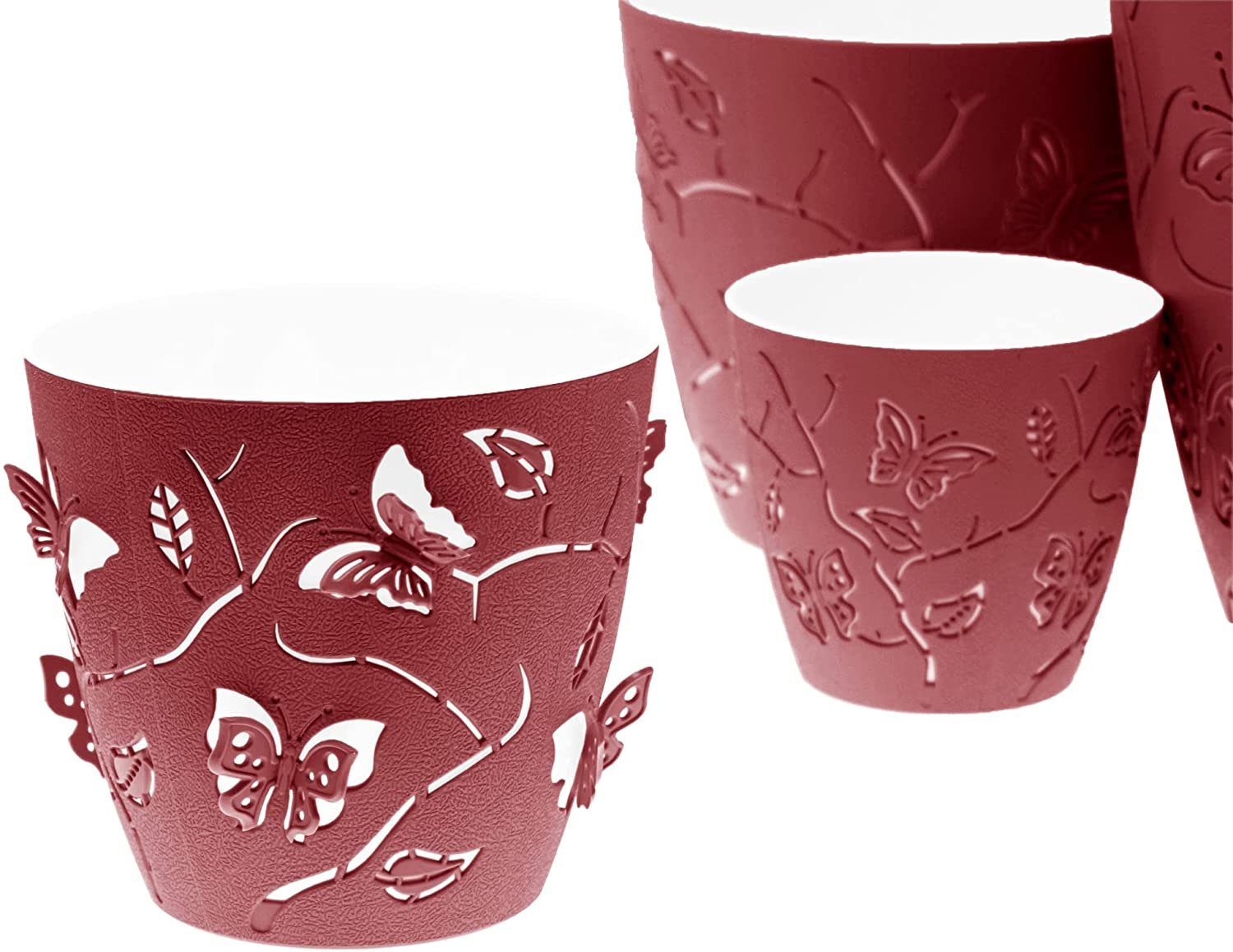 Lashuma Blumentopf Rot (Set, 4 St), günstig online kaufen