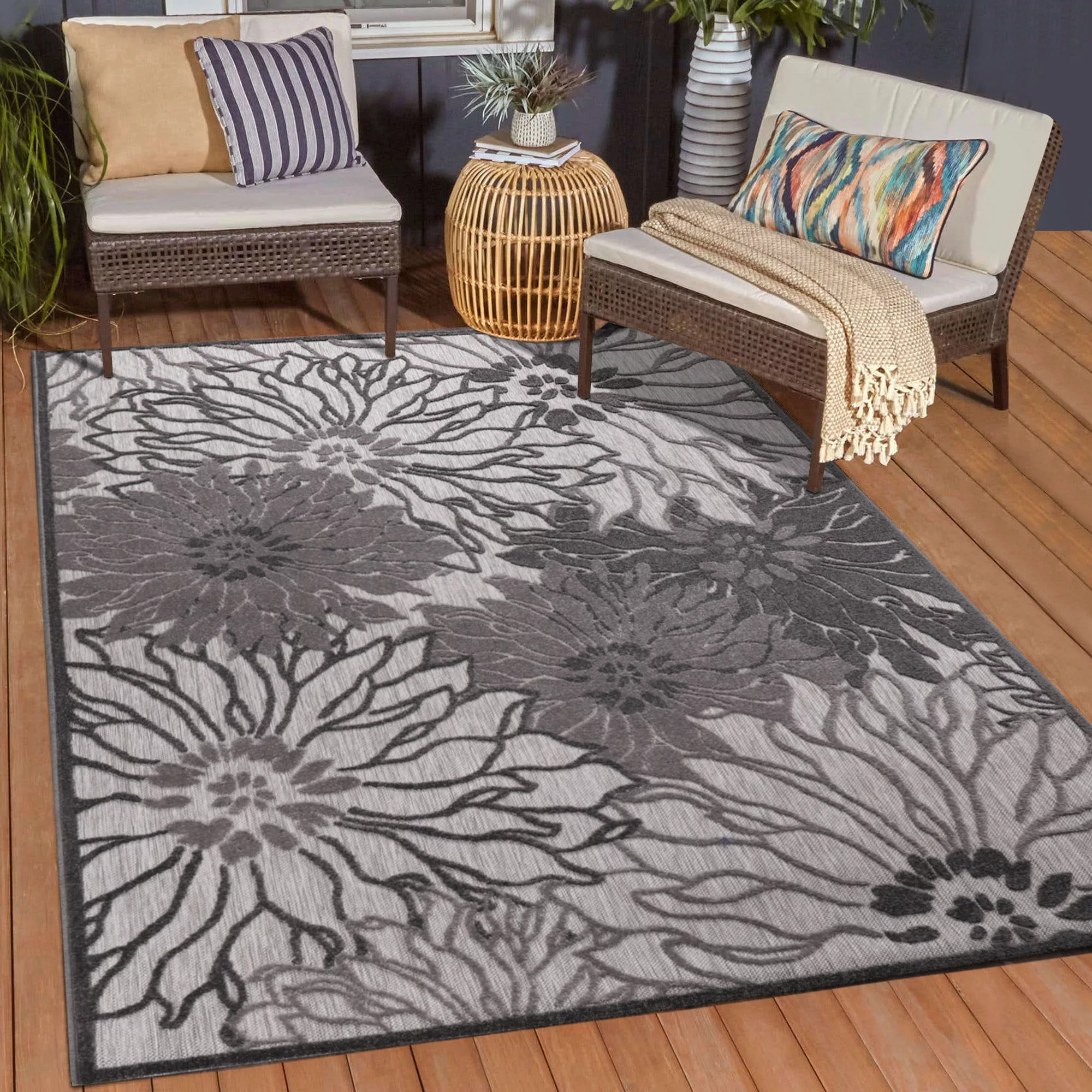 Sanat Teppich »Floral 2 Outdoor«, rechteckig, 6 mm Höhe, In- und Outdoor ge günstig online kaufen