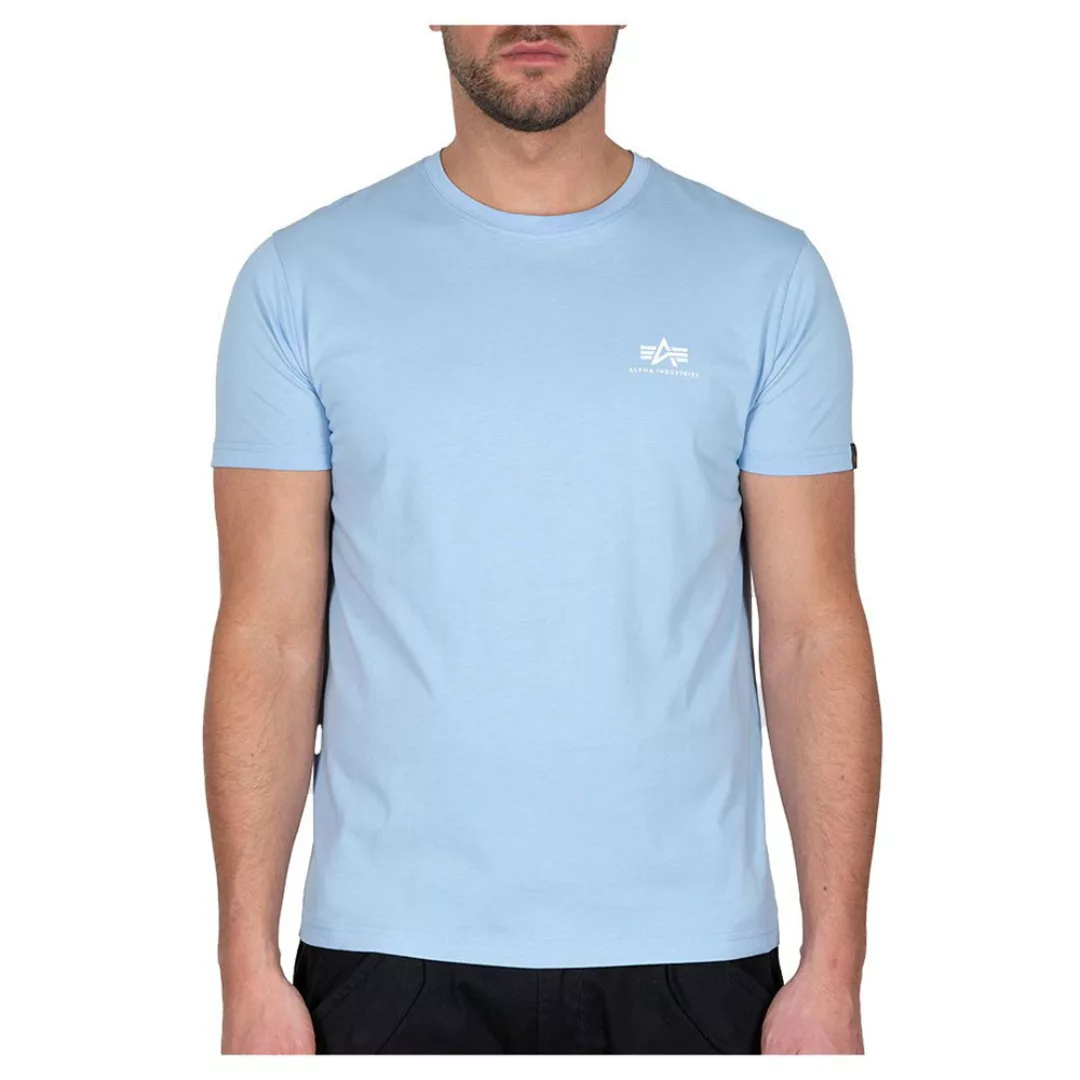 Alpha Industries Basic Small Logo Kurzärmeliges T-shirt 4XL Light Blue günstig online kaufen
