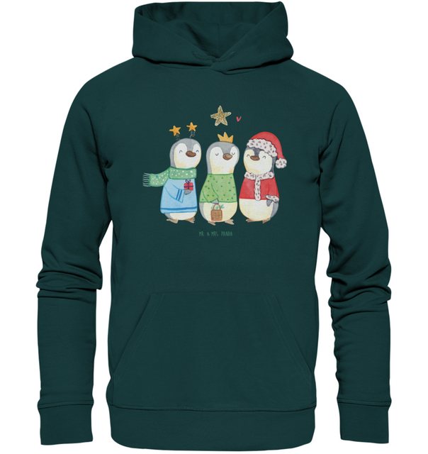 Mr. & Mrs. Panda Hoodie Größe M Winterzeit Heilige drei Könige - Mid Heathe günstig online kaufen