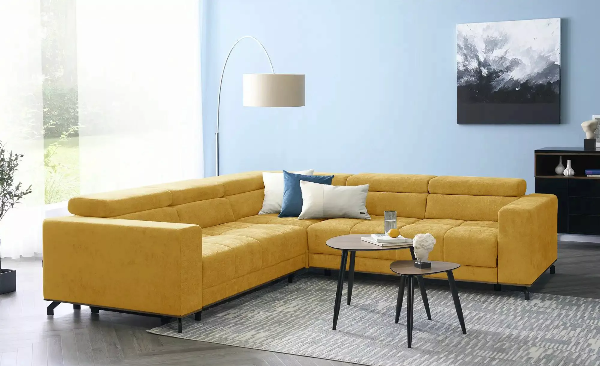 smart Ecksofa   Patricia ¦ gelb ¦ Maße (cm): B: 269 H: 74 T: 269.0 Polsterm günstig online kaufen