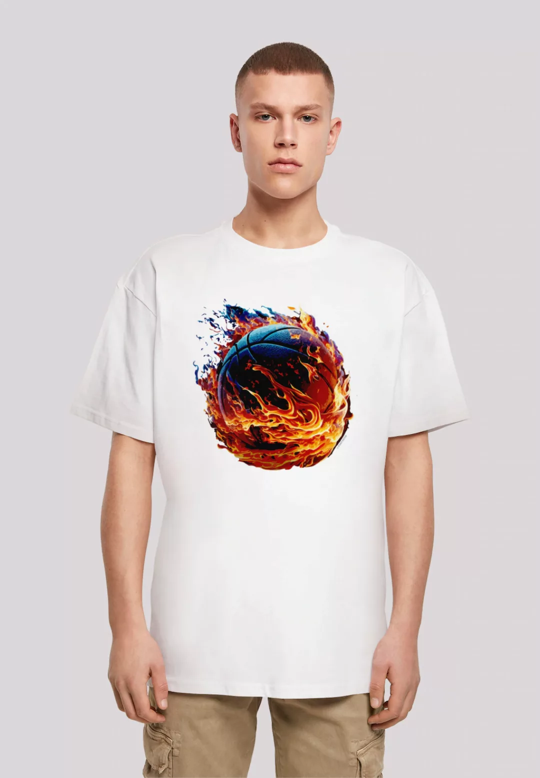 F4NT4STIC T-Shirt "Basketball On Fire Sport OVERSIZE TEE", Print günstig online kaufen