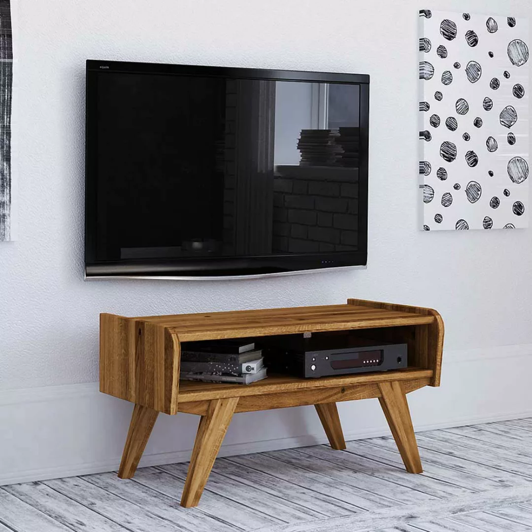 TV Möbel aus Wildeiche Massivholz Retrostil günstig online kaufen