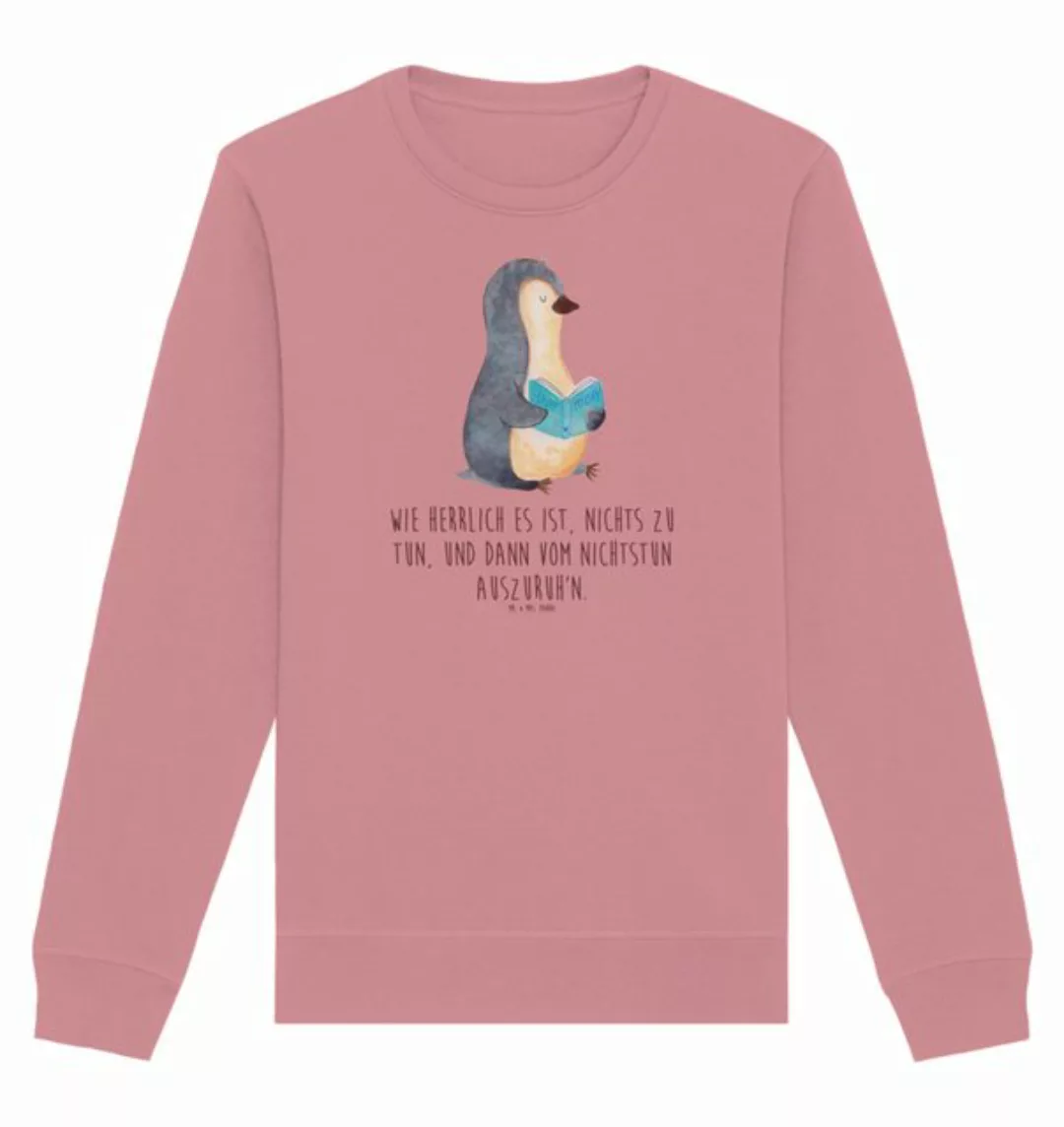 Mr. & Mrs. Panda Longpullover Größe L Pinguin Buch - Canyon Pink - Geschenk günstig online kaufen